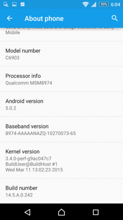 Обновление до Android Lollipop 5.0.2 получат Xperia Z1, Z1 Compact и Z Ultra