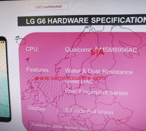 Секретный слайд подтвердил ключевые характеристики LG G6