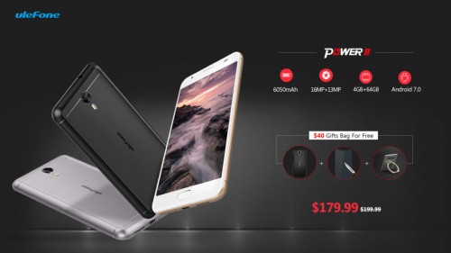 Ulefone Power 2: предварительный заказ за $179.99 и подарок на $40