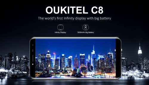 Oukitel Mix 2 и Oukitel C8 с дисплеем Infinity