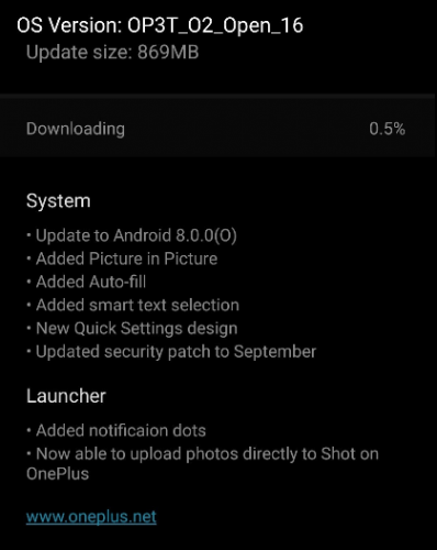 Пользователям OnePlus 3 и OnePlus 3T доступна бета-версия Android 8.0