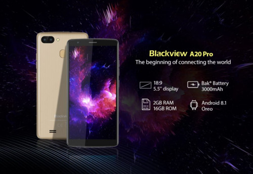 Представлен бюджетный смартфон Blackview A20 Pro с Android 8.1