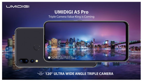 UMIDIGI A5 Pro со сверхширокоугольной тройной камерой: цена менее 150 долларов!